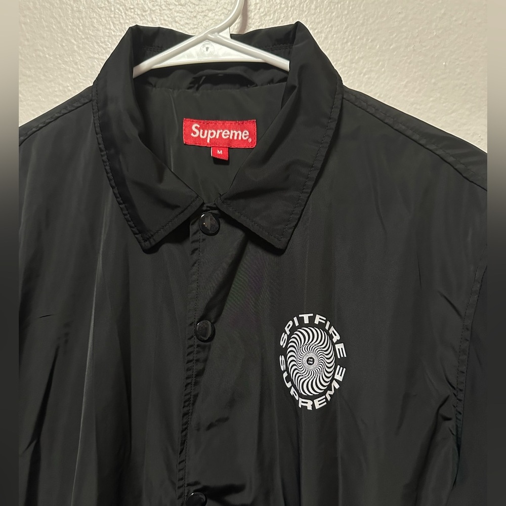 Supreme Black Spitfire Logo Jacket #A11